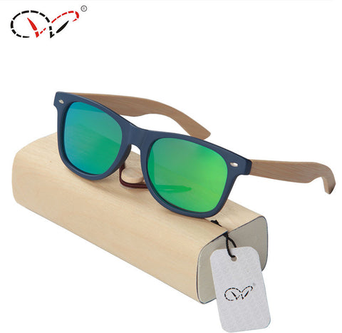 Brand Sunglasses Men Vintage Plastic Bamboo Leg Sunglasses Multi Mirror Polarized Lenses Sun Glasses Sport Sunglasses Men