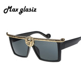 Medusa Anna-Karin Karlsson men sunglasses Gold 3D Lion sun glasses masculino