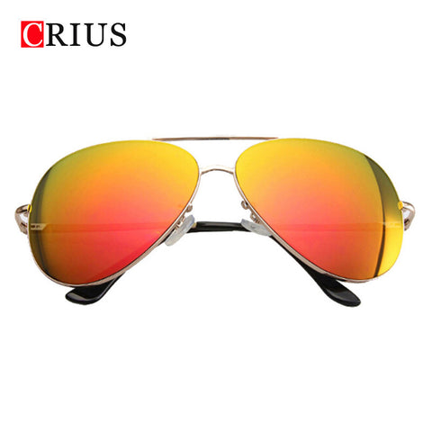 Men's sunglasses men sun glasses women mirror lens Metal alloy frame retro Vintage Classical style