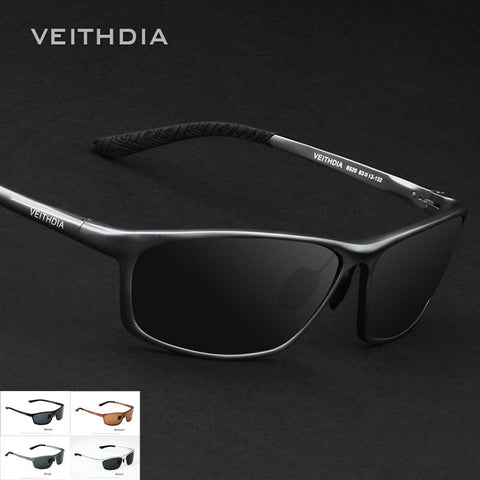 Aluminum Men's Polarized Sunglasses Sports Sunglass Men Driving Blue Mirror Sun Glasses Goggle VEITHDIA 6520 sunglasses