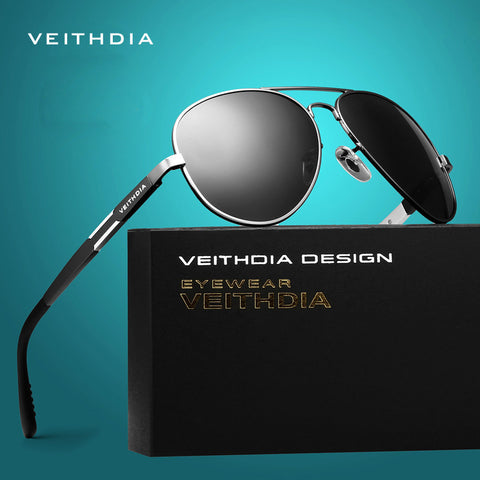 VEITHDIA Aluminum Magnesium Men's Sunglasses Polarized Sun Glasses Driving Fishing Outdoor Eyewears Men 6695