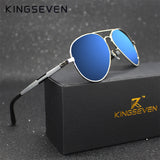 Kingseven Aluminum Magnesium Polarized Lens Sunglasses Men/Women Driving Mirror Sun Glasses Points 7170