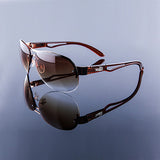Frame UV400 driving sunglasses men brand sun glasses men gradient rimless men sunglasses