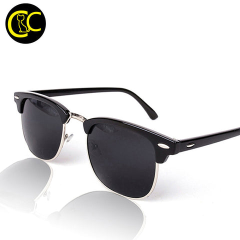 Classic Half Metal Sunglasses Men Women Brand Mirror Sun Glasses Gafas UV400 Man Shades CC0462
