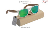 Women Wood & Plastic Sunglasses Water Blue Mirror Lens Bamboo sunglasses Brand Logo Wood & Plastic Sunglasses
