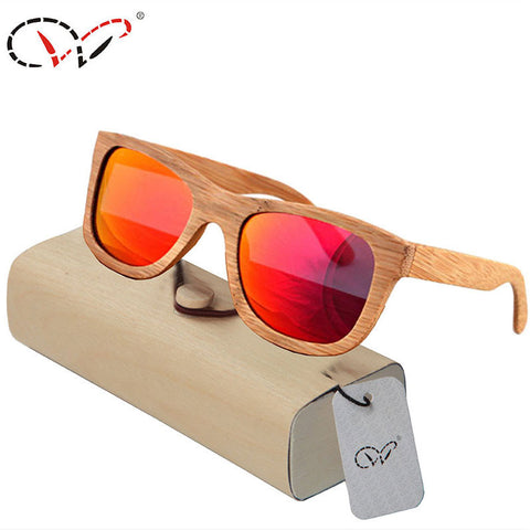 Bamboo Wood Sunglasses Women Wooden Skateboard Bamboo Material Polarized Sunlgasses Bamboo masculino