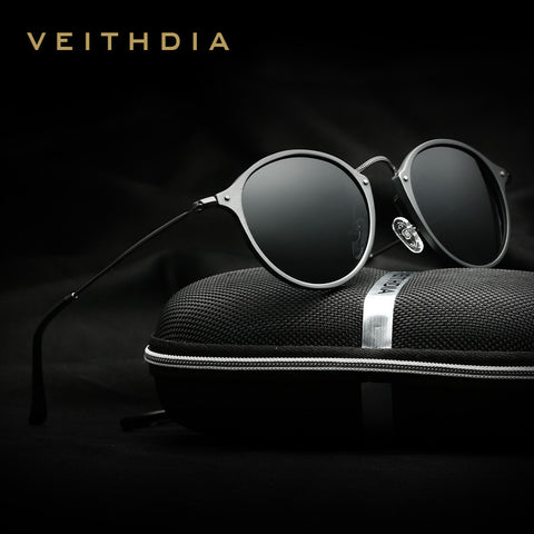 VEITHDIA Brand Unisex Sun Glasses Polarized Coating Mirror Driving Sunglasses Round For Men/Women 6358