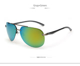 TSHING Aluminum Alloy Pilot Polarized Sunglasses Men Driving Coating Mirror Sun Glasses Driver Outdoor Polaroid Sunglasses
