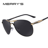 MERRY'S Men Aluminum Polarized Sunglasses Classic Brand Sunglasses EMI Defending Coating Lens Driving Shades S'8712