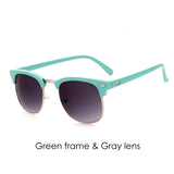 Classic Sunglasses Men Women Brand Half Metal Mirror Sun Glasses Gafas UV400 PA0528