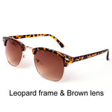 Classic Half Metal Sunglasses Men Women Brand Mirror Sun Glasses Gafas UV400 Man Shades CC0462