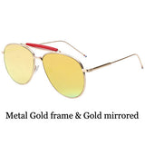 AOFLY Sunglasses Women brand Men Metal sun glasses coating Glasses European style S1731