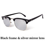 Semi Rimless Classic Shades Mirrored Coating UV400 Sunglasses Men Women Brand Sun Glass 3016 E1580