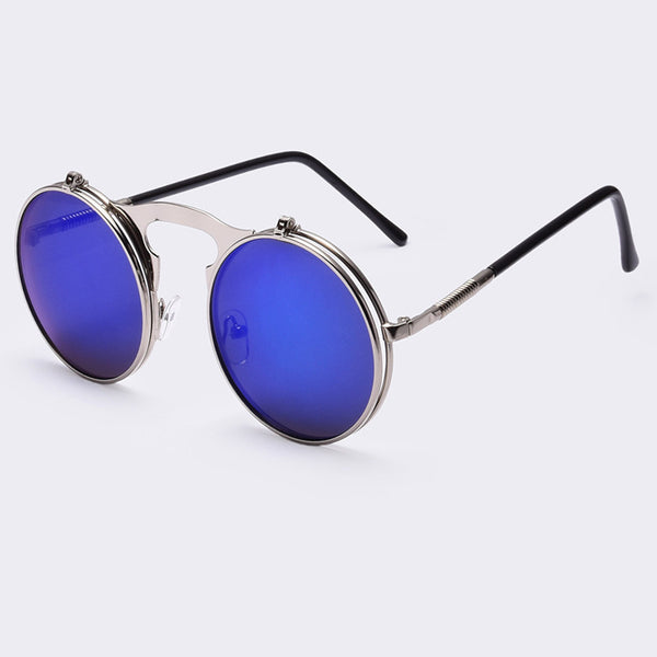 VINTAGE STEAMPUNK Sunglasses round steam punk Metal women COATING SUNGLASSES Men Retro CIRCLE SUN GLASSES