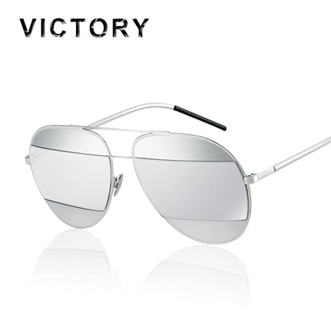 Mirror Sunglasses Patchwork Women Men Split UV400 Point Sun Glasses