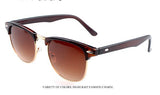 Women sunglasses men's sun glasses black rimmed coating man metal frame half brvintage Genuine Brand UV400
