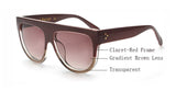 BOUTIQUE Woman Flat Top Mirror Sun Glasses Cat Eye Sunglasses French brand