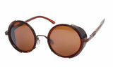 Steampunk Sunglasses Women Round Glasses Goggles Men Side Visor Circle Lens Unisex Vintage Retro Style Punk M027