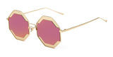Europe Men Sunglasses Women Retro Goggles Mirror Lens Women Sunglass OverRound Metal UV400