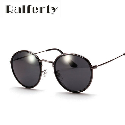 Vintage Round Sunglasses For Men, Women Wire Metal Frames Flash Mirrored Lenses Sun Glasses Points Shades 3475