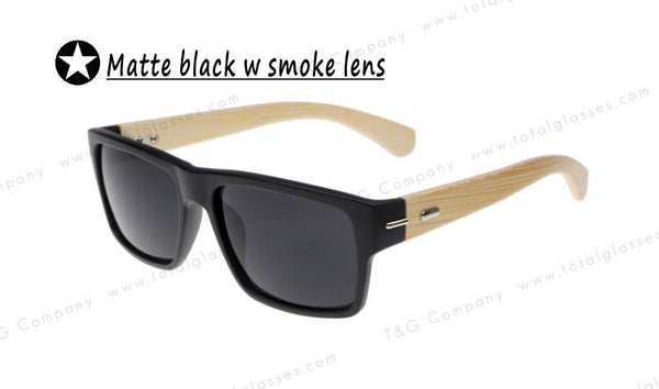 Square Shades Tom women Brand Desinger Vinatge Men Black Glasses Natural Real Bamboo Sunglasses Gafas Geek De Sol