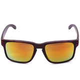 Retro Sunglasses Fashionable Wood Sunglasses Men Reflective Sports Sun Glasses Outdoors Square Gafas De Sol