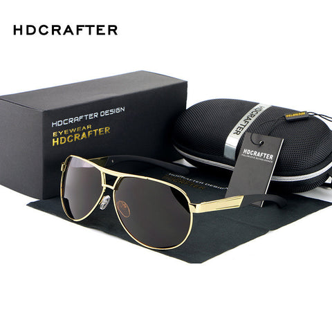 Men's UV400 Polarized coating Sunglasses men Driving Mirrors Sun Glasses for Man with Case Box