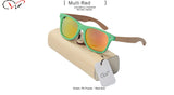 Wood & Gold Sunglasses Mirror Lens Yellow Bamboo Arm Bamboo PC Sun Glasses Wood & Gold Sunglasses