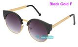 Retro Super Round Circle Glasses Cat Eye Semi-Rimless Sunglasses Glasses Goggles
