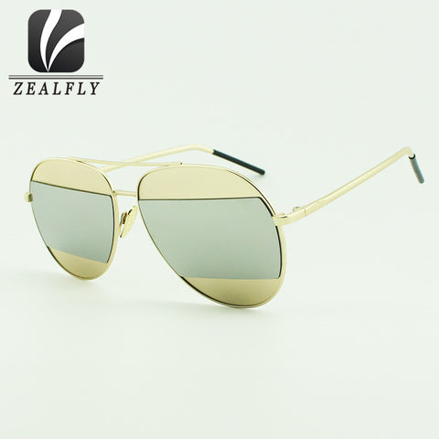 SPLIT Sunglasses Women Or Men Brand Patchwork Mirror Lens Pilot Sun Glasses