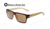 Square Shades Tom women Brand Desinger Vinatge Men Black Glasses Natural Real Bamboo Sunglasses Gafas Geek De Sol