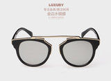 REAL Brand Retro Men Sunglasses Cat Eye Mirror Lens Sunglasses Women polarizado Coating Model