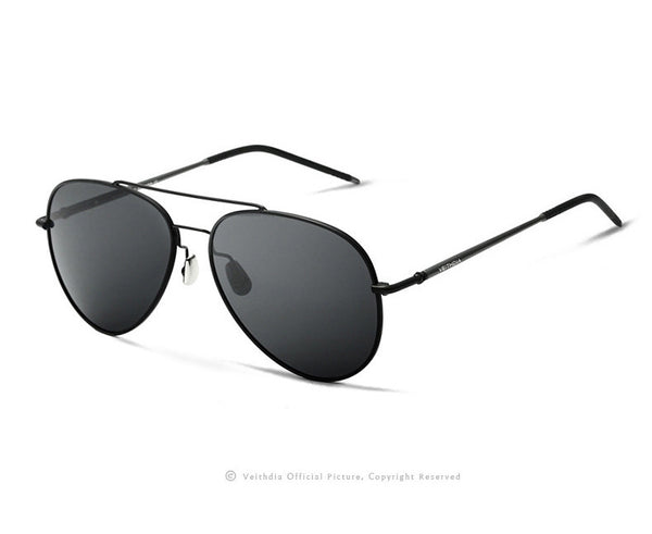 VEITHDIA Aluminum Magnesium Sunglasses Polarized Blue Lens Rotate 180 degrees leg Sun Glasses Men/Women 3618