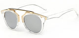 Women brand sunglasses round mirrored shades cat eye glasses ss206