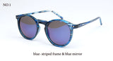 BOUTIQUE multicolour mercury Mirror glasses men sunglasses women coating sunglass gold round OCUL
