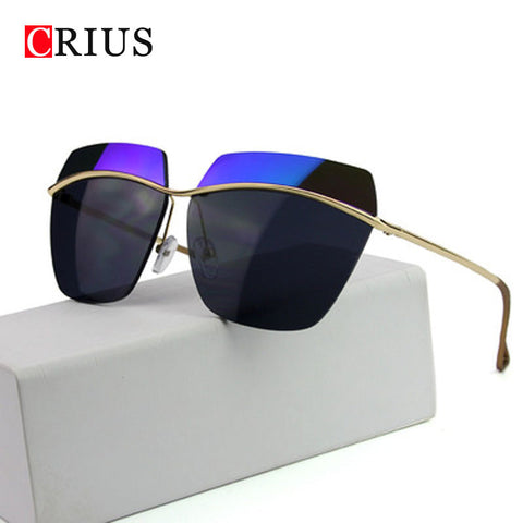 Sunglasses women style vintage men woman sun glasses brand Metal alloy frames UV400