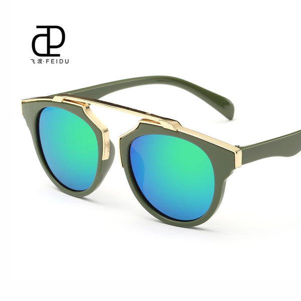 FEIDU Brand Kids Sunglasses Children Plastic UV400 Coating Cat Eye Sun glasses child Gafas De Sol