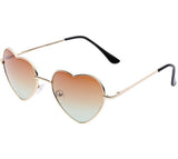 Women Love Heart Shape Sunglasses Mirror Brand Men Metal Goggle Sunglasses UV400 Reflective