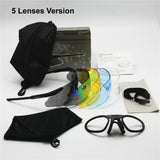 US Ice Military Goggles with Original Logo, 3 or 5 Lenses RX Inserts Rimless Army Sunglasses Ballistic Eyeshields