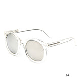 Glass Lens Sunglasses Men Women Glasses Round Shaped Sunglasses