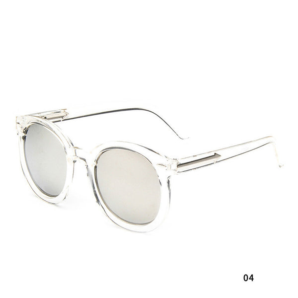 Glass Lens Sunglasses Men Women Glasses Round Shaped Sunglasses