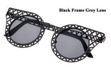 Cateye Points Brand Cat Eye Women's Sunglasses Women Circle Hollow Out Sun Glasses 833 Fonex
