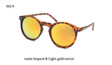 BOUTIQUE multicolour mercury Mirror glasses men sunglasses women coating sunglass gold round OCUL