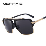 MERRY'S Men Square Sunglasses Women Classic Brand Sunglasses Double-Bridge Shades UV400