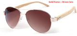 Pilot Wood Sunglasses Points Men Wooden Glasses Women Brand Sun Glasses Driving Sports Original Bamboo Sol