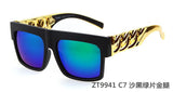 GOOD WIN Kim Kardashian Beyonce Celebrities Style Flat Top oculo retro Sunglasses Men Women Glasses Gold Chain Twisted Riskier