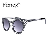 Cateye Points Brand Cat Eye Women's Sunglasses Women Circle Hollow Out Sun Glasses 833 Fonex