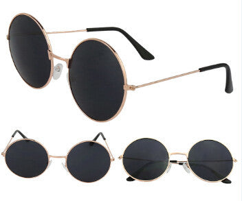 Vintage Women Men Retro Style Round Glasses Steampunk Sunglasses Metal Frame Style A1