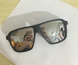 Steampunk Square Sunglasses Men SKULL Logo All Black Coating Sun Glasses Women Brand Retro gafas de sol