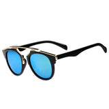 Vintage Women Men Sunglasses Black Leopard Round Frame Cat Eye Eye Glass